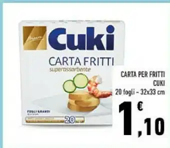 Conad Carta per fritti 20 fogli offerta