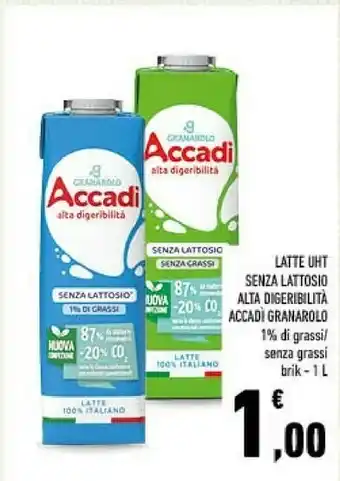 Conad Accadì senza lattosio latte parzialmente scremato offerta