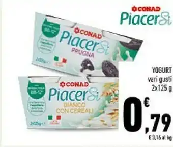Conad Conad yogurt bianco con cereali offerta