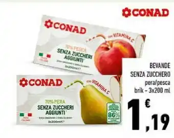 Conad Bevande senza zucchero offerta