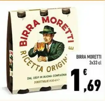 Conad Birra moretti - birra moretti 330 g(ml) offerta