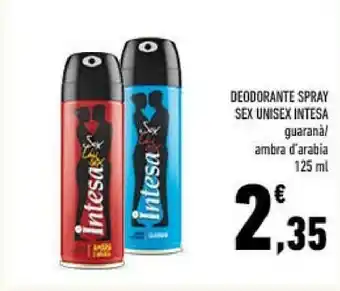 Conad Deodorante spray sex unisex guarana offerta