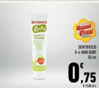 Conad Conad dentifricio 0-6 anni baby offerta