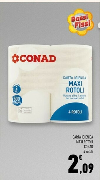 Conad Superstore Conad carta igienica maxi rotoli offerta