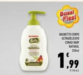 Conad Superstore Conad baby natural bagnetto corpo ultradelicato 250 ml offerta