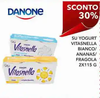 Coop Danone Su Yogurt Vitasnella Bianco/Ananas/Fragola 2x115g offerta