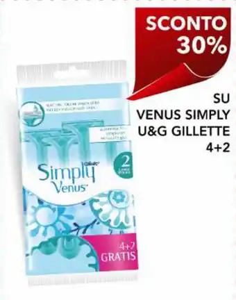 Coop U&G Gillette Simply Venus 4+2 offerta