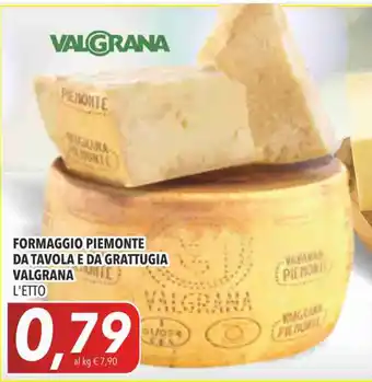 Coop Valgrana Formaggio Piemonte Da Tavola E Da Grattugia offerta