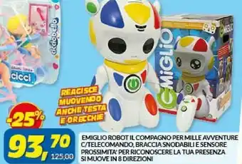 Risparmio Casa Emiglio robot il compagno per mille avventure c/telecomando offerta