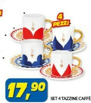 Risparmio Casa Set 4 tazzine caffè offerta