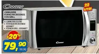 Risparmio Casa Cookinapp cmxg22ds-uk superficie piana microonde combinato 22 l 800 w acciaio inossidabile offerta