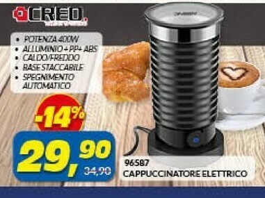 Creo cappuccinatore elettrico offerta di Risparmio Casa