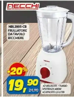 Risparmio Casa Necchi nbl2005-cb frullatore offerta