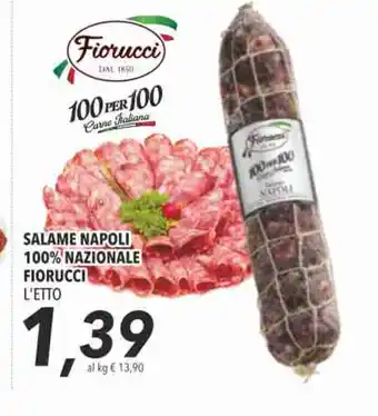 Coop Fiorucci Salame Napoli 100% Nazionale offerta