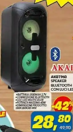 Risparmio Casa Akbt960 bluetooth con luci led offerta