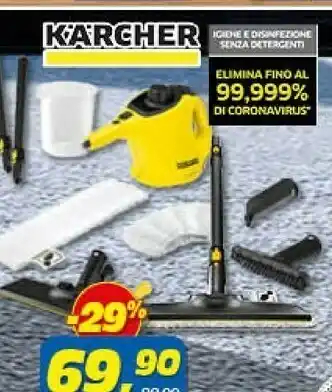 Risparmio Casa Kärcher sc 1 easyfix pulitore a vapore portatile 0,2 l nero, giallo 1200 w offerta