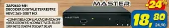 Risparmio Casa Master zap2610-mh decoder digitale terrestre hevc 265-108it offerta