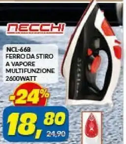 Risparmio Casa Ncl-668 ferro da stiro a vapore multifunzione 2600watt offerta