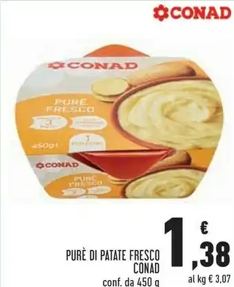Conad City Conad purè di patate fresco offerta