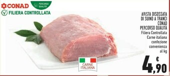Conad City Conad arista disossata di suino a tranci percorso qualita offerta