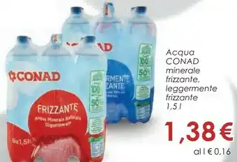 Conad City Conad - acqua minerale naturale leggermente frizzante 1500 g(ml) offerta