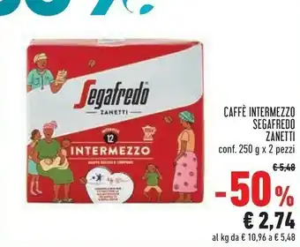 Conad Segafredo zanetti - intermezzo 500 g(ml) offerta