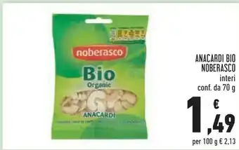 Conad Anacardi biologici offerta