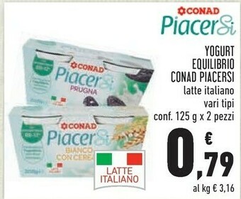 Conad Conad yogurt equilibrio piacersi offerta