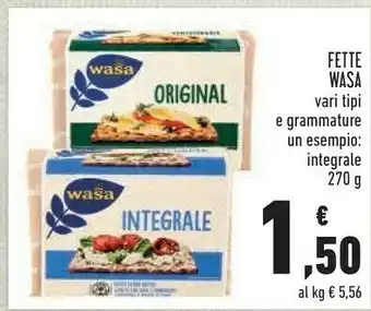 Conad Wasa - integrale fette croccanti extra sottili e dal gusto delicato 270 g(ml) offerta