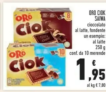 Conad Oro ciok cioccolato al latte offerta
