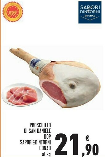 Conad Prosciutto di san daniele dop offerta