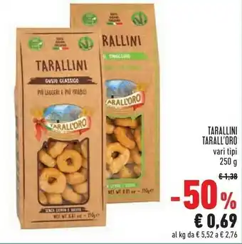 Conad Superstore Tarallini gusto classico più leggeri più friabili 250 g(ml) offerta