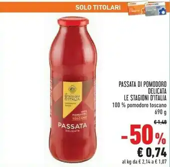 Conad Superstore Passata di pomodoro delicata offerta