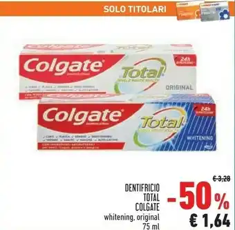 Conad Superstore Total original dentifricio antiplacca 75 ml offerta