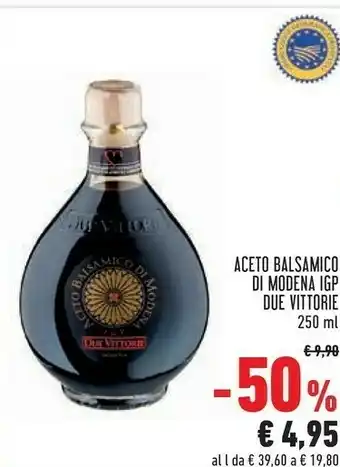 Conad Superstore Due vittorie - aceto balsamico di modena igp 250 g(ml) offerta