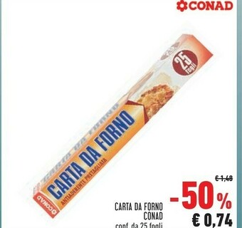 Conad Superstore Conad carta da forno offerta