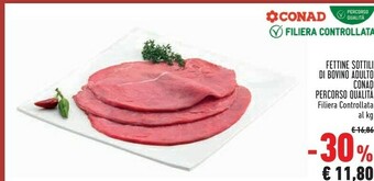Conad Superstore Conad fettine sottili di bovino adulto percorso qualità offerta