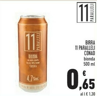 Conad Superstore 11 paralleli birra bionda offerta
