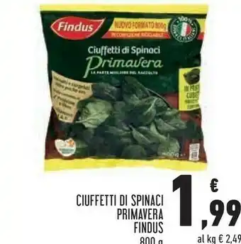 Conad Superstore Ciuffetti di spinaci primavera 800 g offerta