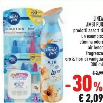 Conad Superstore Elimina odori air lenor fragranza oro & fiori di vaniglia 300 ml offerta