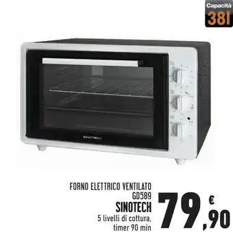 Conad Superstore Sinotech forno elettrico ventilato gd589 offerta