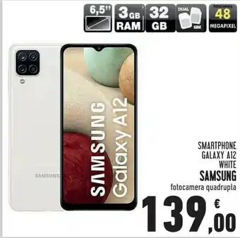 Smartphone galaxy a12 white