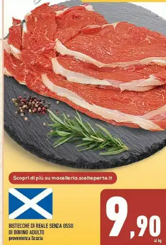 Conad City T bistecche di reale senza osso di bovino adulto offerta