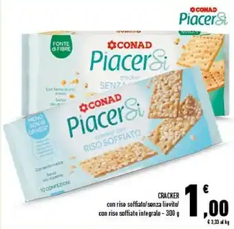 Conad City Conad - crackers senza lievito con farina di mais e orzo piacersi 300 g(ml) offerta