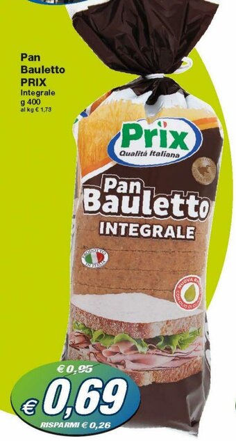 Prix Quality Prix Pan Bauletto Integrale 400 g offerta