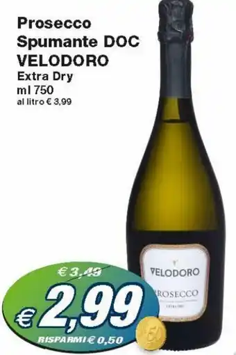 Velodoro Prosecco Spumante DOC Extra Dry 750 ml