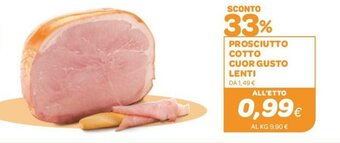 Ekom Prosciutto Cotto Cuor Gusto Lenti offerta