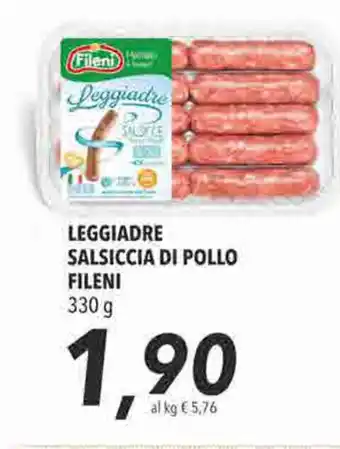 Coop Fileni Leggiadre Salsiccia di Pollo 330g offerta