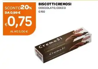 Ekom Cremosi Biscotti Cioccolato, Cocco 150 g offerta