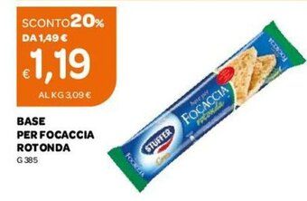 Base per Focaccia Rotonda 385 g